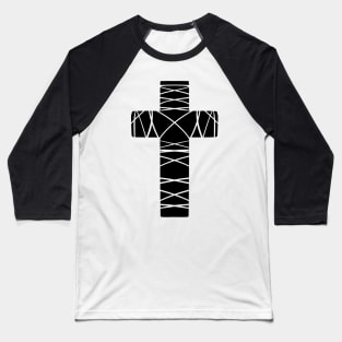 Religious Cross Faith line Art Design Baseball T-Shirt